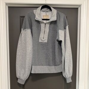 Free People Kassey Quarter Zip Sweater L